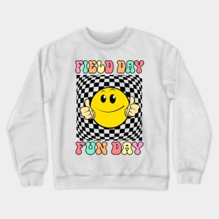 Hippie Field Day Fun Day For Teacher Kids Field Day Crewneck Sweatshirt